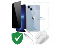 Combo VIP iPhone 14 Plus cũ (Cốc 20W+Cáp C to L Innostyle+Dán DEKEY+PPF+VIP 1 đổi 1 12 Tháng)