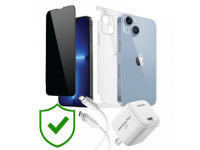 Combo VIP iPhone 14 cũ (Cốc 20W+Cáp C to L Innostyle+Dán DEKEY+PPF+24hCare 12 Tháng)