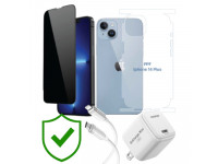 Combo VIP iPhone 14 Plus cũ (Cốc 20W+Cáp C to L Innostyle+Dán DEKEY+PPF+24hCare 12 Tháng)