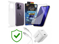 Combo VIP iPhone 14 Pro Max cũ (Cốc 20W+Cáp C to L Innostyle+Dán DEKEY+PPF+24hCare 12 Tháng)