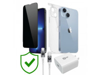 Combo VIP iPhone 14 cũ (Cốc 20W+Cáp C to L 9FIT+Dán DEKEY+PPF+24hCare 12 Tháng)