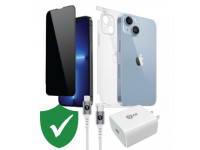 Combo VIP iPhone 14 cũ (Cốc 20W+Cáp C to L 9FIT+Dán DEKEY+PPF+VIP 1 đổi 1 12 Tháng)
