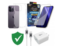 Combo VIP iPhone 14 Pro cũ (Cốc 20W+Cáp C to L 9FIT+Dán DEKEY+PPF+VIP 1 đổi 1 12 Tháng)