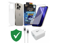 Combo VIP iPhone 15 Pro Max cũ (Cốc 20W+Cáp C to C 9FIT+Dán DEKEY+PPF+VIP 1 đổi 1 12 Tháng)