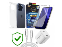 Combo VIP iPhone 15 Pro cũ (Cốc 20W+Cáp C to C Innostyle+DEKEY+PPF+24hCare 12 Tháng)