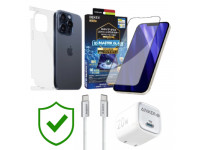 Combo VIP iPhone 15 Pro cũ (Cốc 20W+Cáp C to C ANKER+DEKEY+PPF+24hCare 12 Tháng)