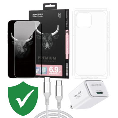 Combo VIP iPhone 16 Pro Max cũ (Cốc 30W+Cáp C to C Innostyle+Dán KINGBULL+PPF+VIP 1 đổi 1 12 Tháng)