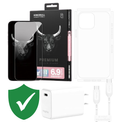 Combo VIP iPhone 16 Pro Max cũ (Cốc 30W+Cáp C to C MOPHIE+Dán KINGBULL+PPF+VIP 1 đổi 1 12 Tháng) SKU: COMBO00355
