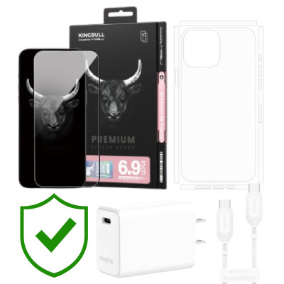 Combo VIP iPhone 16 Pro Max cũ (Cốc 30W+Cáp C to C MOPHIE+Dán KINGBULL+PPF+24hCare 12 Tháng) SKU: COMBO00374