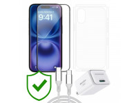 Combo VIP iPhone 16 cũ (Cốc 30W+Cáp C to C Innostyle+Dán KINGBULL+PPF+24hCare 12 Tháng)