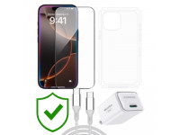Combo VIP iPhone 16 Pro cũ (Cốc 30W+Cáp C to C Innostyle+Dán KINGBULL+PPF+24hCare 12 Tháng)