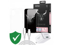 Combo VIP iPhone 16 Plus cũ (Cốc 30W+Cáp C to C Innostyle+Dán KINGBULL+PPF+VIP 1 đổi 1 12 Tháng)