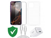 Combo VIP iPhone 16 Pro cũ (Cốc 30W+Cáp C to C Innostyle+Dán KINGBULL+PPF+VIP 1 đổi 1 12 Tháng)