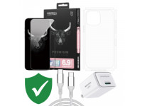 Combo VIP iPhone 16 Pro Max cũ (Cốc 30W+Cáp C to C Innostyle+Dán KINGBULL+PPF+VIP 1 đổi 1 12 Tháng)