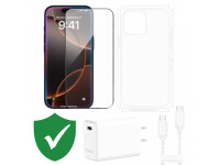 Combo VIP iPhone 16 Pro cũ (Cốc 30W+Cáp C to C MOPHIE+Dán KINGBULL+PPF+VIP 1 đổi 1 12 Tháng)