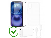 Combo VIP iPhone 16 cũ (Cốc 30W+Cáp C to C MOPHIE+Dán KINGBULL+PPF+24hCare 12 Tháng)