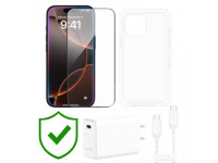 Combo VIP iPhone 16 Pro cũ (Cốc 30W+Cáp C to C MOPHIE+Dán KINGBULL+PPF+24hCare 12 Tháng)