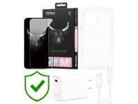 Combo VIP iPhone 16 Pro Max cũ (Cốc 30W+Cáp C to C MOPHIE+Dán KINGBULL+PPF+24hCare 12 Tháng)