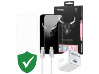 Combo VIP iPhone 16 Plus cũ (Cốc 30W+Cáp C to C ANKER+Dán KINGBULL+PPF+VIP 1 đổi 1 12 Tháng)