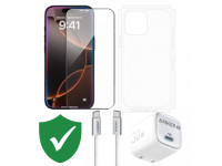 Combo VIP iPhone 16 Pro cũ (Cốc 30W+Cáp C to C ANKER+Dán KINGBULL+PPF+VIP 1 đổi 1 12 Tháng)