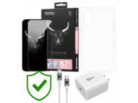 Combo VIP iPhone 16 Plus cũ (Cốc 20W+Cáp C to C 9FIT+Dán KINGBULL+PPF+24hCare 12 Tháng)