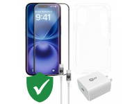 Combo VIP iPhone 16 cũ (Cốc 20W+Cáp C to C 9FIT+Dán KINGBULL+PPF+VIP 1 đổi 1 12 Tháng)