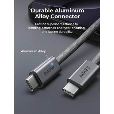 Cáp sạc Aukey CB-DCC241 C-C 240W 1M SKU: PKS-8723