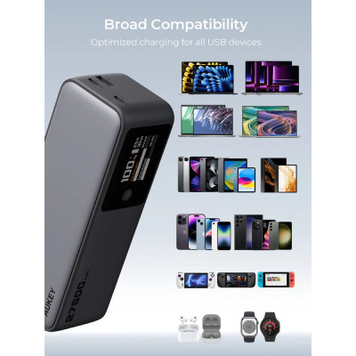 Sạc dự phòng Aukey PB-Y63 Spark Mega 27600mAh 140W SKU: PKS-8738