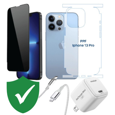 Combo VIP iPhone 13/ 13 Pro cũ (Cốc 20W+Cáp C to L Innostyle+Dán DEKEY+PPF+VIP 1 đổi 1 12 Tháng)