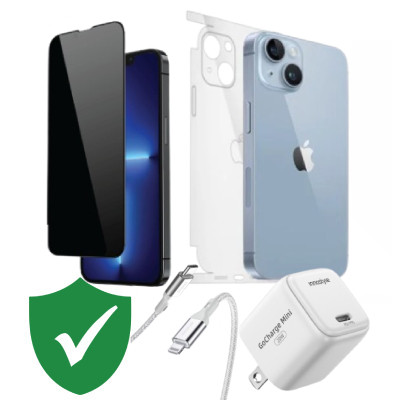 Combo VIP iPhone 14 cũ (Cốc 20W+Cáp C to L Innostyle+Dán DEKEY+PPF+VIP 1 đổi 1 12 Tháng)