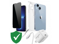 Combo VIP iPhone 14 cũ (Cốc 20W+Cáp C to L Innostyle+Dán DEKEY+PPF+VIP 1 đổi 1 12 Tháng)
