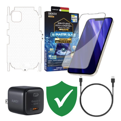 Combo VIP iPhone 12 Pro Max cũ (Cốc 20W+Cáp C to L Aukey+Dán DEKEY+PPF+VIP 1 đổi 1 12 Tháng) SKU: COMBO00504