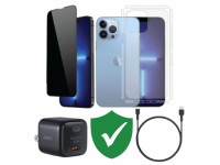 Combo VIP iPhone 13 Pro Max cũ (Cốc 20W+Cáp C to L Aukey+Dán DEKEY+PPF+VIP 1 đổi 1 12 Tháng)