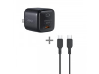 Combo Cốc 20W + Cáp sạc C to C Aukey