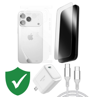 Combo VIP iPhone 17 Pro cũ (Cốc 45W+Cáp C to C Innostyle+Dán ZAGG+PPF+VIP 1 đổi 1 12 Tháng) SKU: COMBO00527
