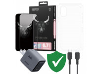 Combo VIP iPhone 16 Plus cũ (Cốc 30W+Cáp C to C Aukey+Dán KINGBULL+PPF+VIP 1 đổi 1 12 Tháng)