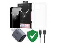 Combo VIP iPhone 16 Pro Max cũ (Cốc 30W+Cáp C to C Aukey+Dán KINGBULL+PPF+VIP 1 đổi 1 12 Tháng)