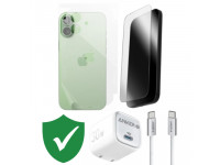 Combo VIP iPhone 17 cũ (Cốc 30W+Cáp C to C Anker+Dán ZAGG+PPF+VIP 1 đổi 1 12 Tháng)