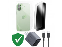 Combo VIP iPhone 17 cũ (Cốc 30W+Cáp C to C Aukey+Dán ZAGG+PPF+VIP 1 đổi 1 12 Tháng)