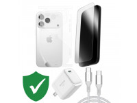 Combo VIP iPhone 17 Pro cũ (Cốc 45W+Cáp C to C Innostyle+Dán ZAGG+PPF+VIP 1 đổi 1 12 Tháng)