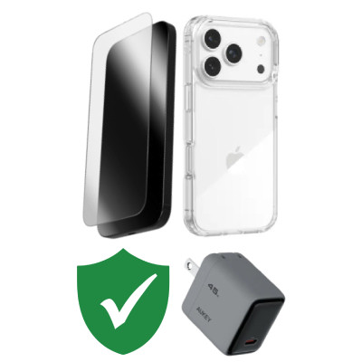 Combo VIP iPhone 17 Pro (Cốc 45W Aukey+Dán ZAGG+Ốp ZAGG+VIP 1 đổi 1 12 Tháng) SKU: COMBO00426