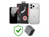 Combo VIP iPhone 17 Pro Max (Cốc 45W Aukey+Dán KINGBULL+Ốp MIPOW+VIP 24 Tháng toàn diện)