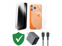 Combo VIP iPhone 17 Pro Max cũ (Cốc 45W+Cáp C to C Aukey+Dán ZAGG+PPF+VIP 1 đổi 1 12 Tháng)