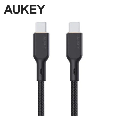 Cáp sạc Aukey CB-KCC101 C-C bọc dù lõi Kevlar siêu bền 1M