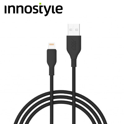Cáp Innostyle Jazzy A to lightning MFI 1.5M Black