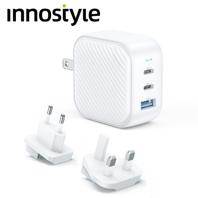 Sạc Innostyle Gan Minicube 2C1A 65W (Gồm phích cắm chuyển đổi UK/EU/AU)