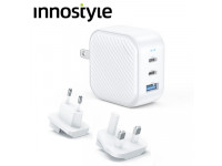 Sạc Innostyle Gan Minicube 2C1A 65W (Gồm phích cắm chuyển đổi UK/EU/AU)