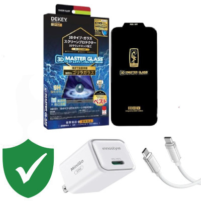 Combo VIP iPhone 16 Plus cũ (Cốc 30W+Cáp C to C Innostyle+Dán Dekey+VIP 1 đổi 1 12 Tháng)
