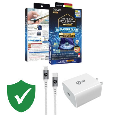 Combo VIP iPhone 12/12 Pro cũ (Cốc 20W+Cáp C to L 9fit+Dán Dekey+VIP 1 đổi 1 12 Tháng)