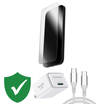 Combo VIP iPhone 17 cũ (Cốc 30W+Cáp C to C Innostyle+Dán ZAGG+VIP 1 đổi 1 12 Tháng)